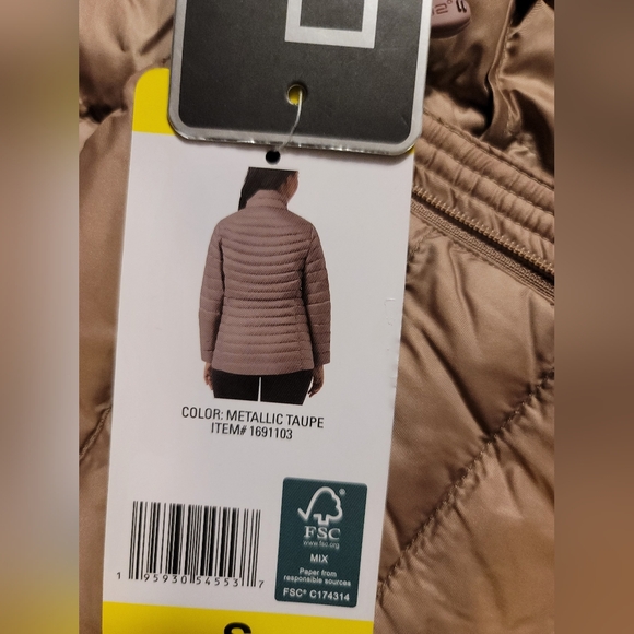 NWT 32 DEGREES LADIES TAN TAUPE. ISH. DOWN COAT PUFFET SIZE SMALL - Picture 4 of 15